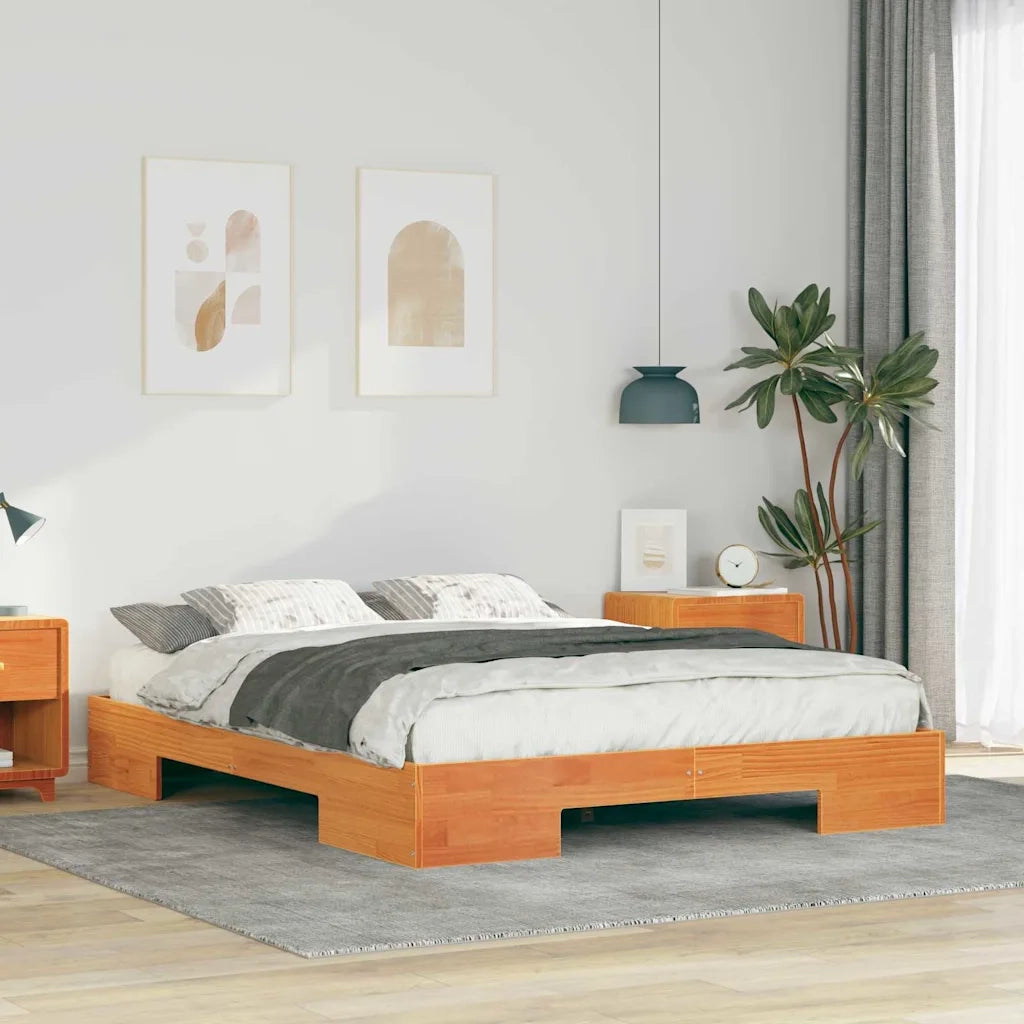 Struttura del letto-Giroletto Marrone 140 x 200 cm 795722