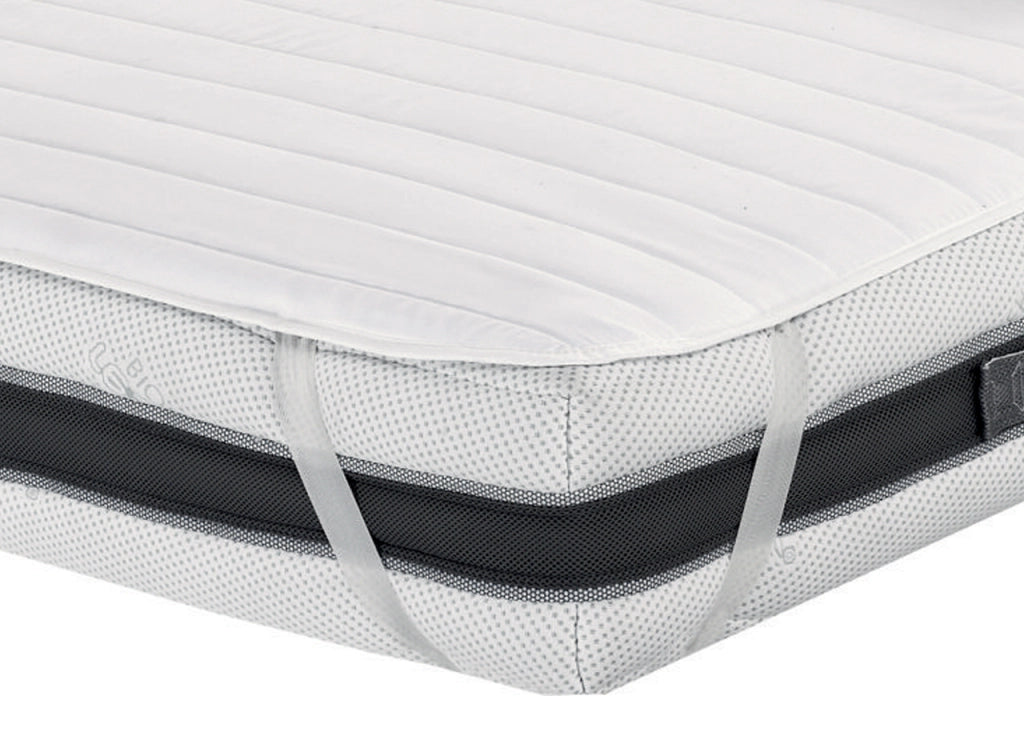 Coprimaterasso Trapuntato Antibatterico Con Elastici Agli Angoli Modello Relax - Singolo - Bianco