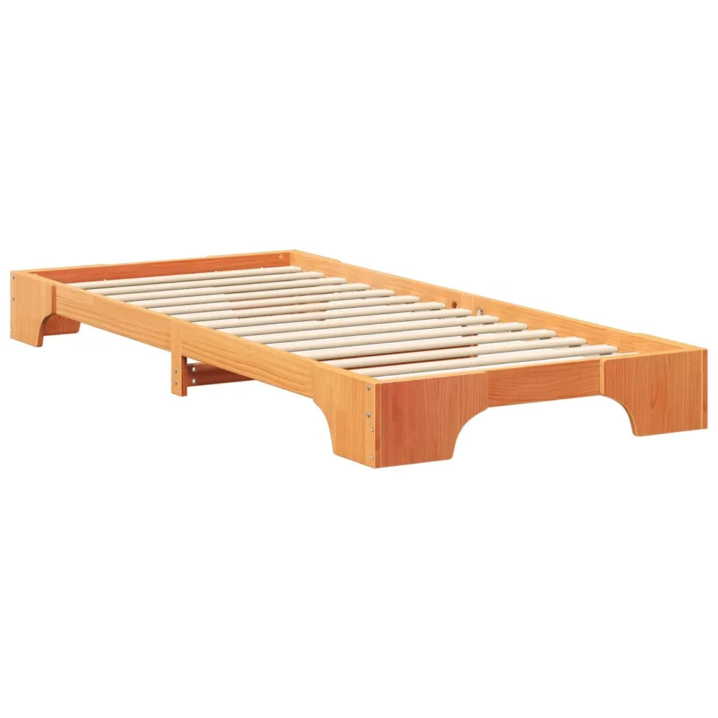Letto singolo | Letto per adulti | Struttura del letto Marrone 80 x 210 cm Pino massello