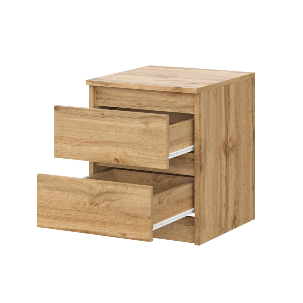 Commode SOLA - Rovere Wotan - 2 Cassetti - Larghezza 40 cm, Altezza 50 cm, Profondit? 43 cm