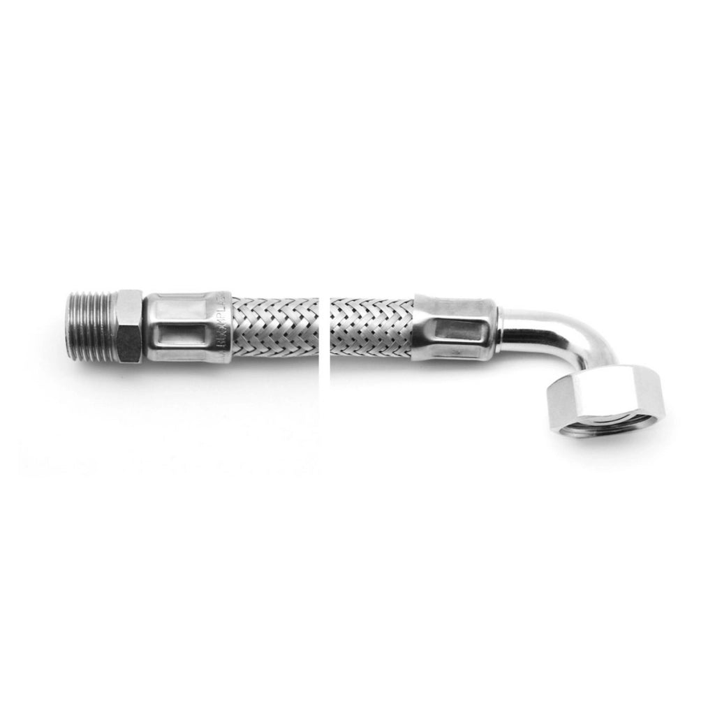 FLESSIBILE PARINOX PER ACQUA CON CURVETTA M1/2 x F3/4- cm 40- PARIG- pezzi 1