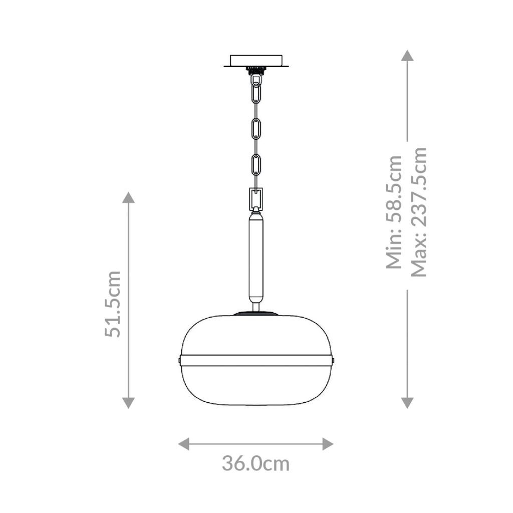 Lampada a sospensione Nottingham ottone ambra Ø36 E27