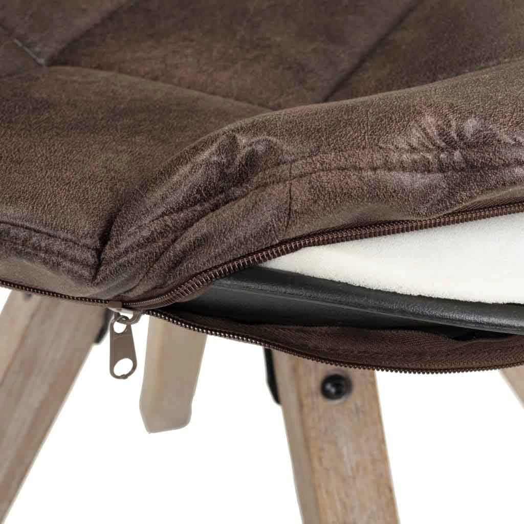 Sedia imbottita marrone 48x44x47/84h