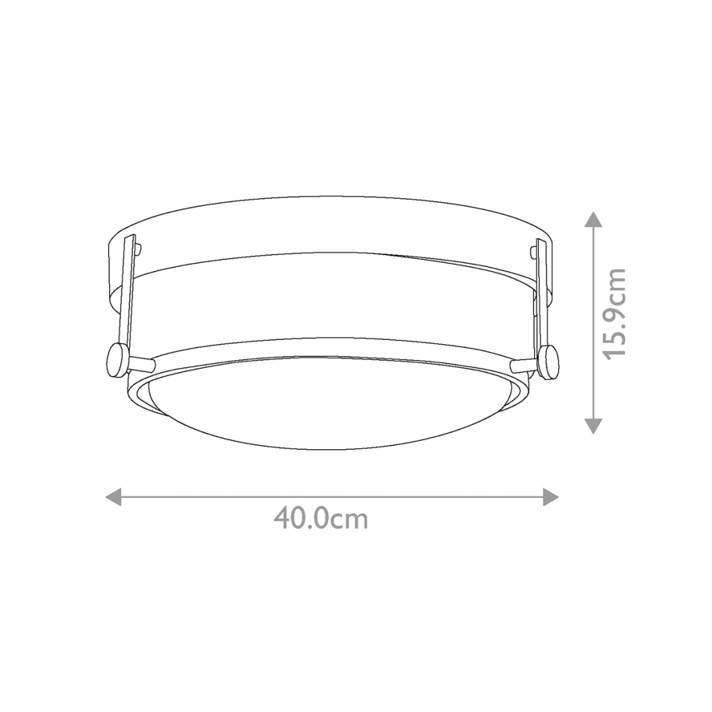 Plafoniera rotonda 40 cm 3xE27 ottone Harper Hinkley