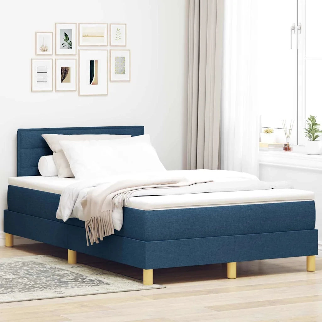 Letto a Sorgente LED con strisce LED Blu 120 x 200 cm Tessuto 3342358