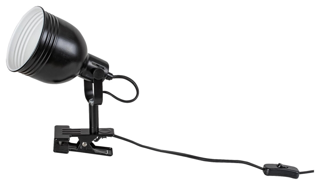 Lampada da tavolo a clip industriale nera E14 Rabalux