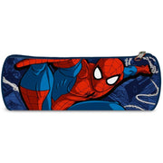 Trade Shop - Astuccio Tombolino Spiderman Uomo Ragno Marvel Blu Bambini Scuola Elementari -