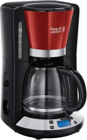 Caffettiera digitale a fiamma rossa - Timer programmabile - 10 bocche - Rosso