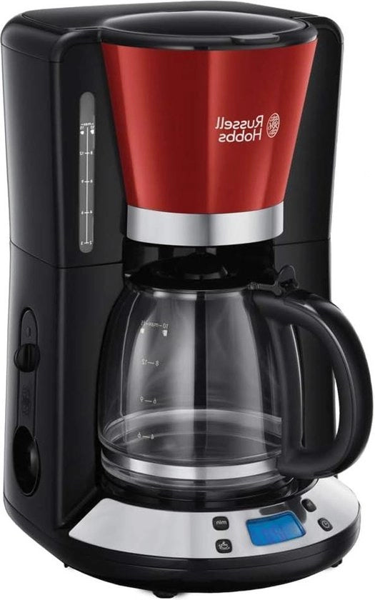 Caffettiera digitale a fiamma rossa - Timer programmabile - 10 bocche - Rosso
