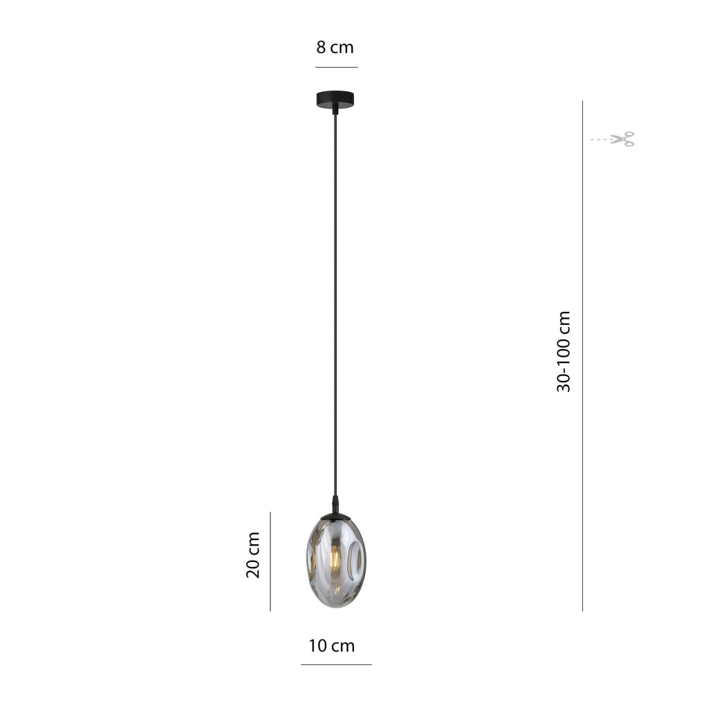 Emibig Astral lampada a sospensione E14 nera Ø12cm