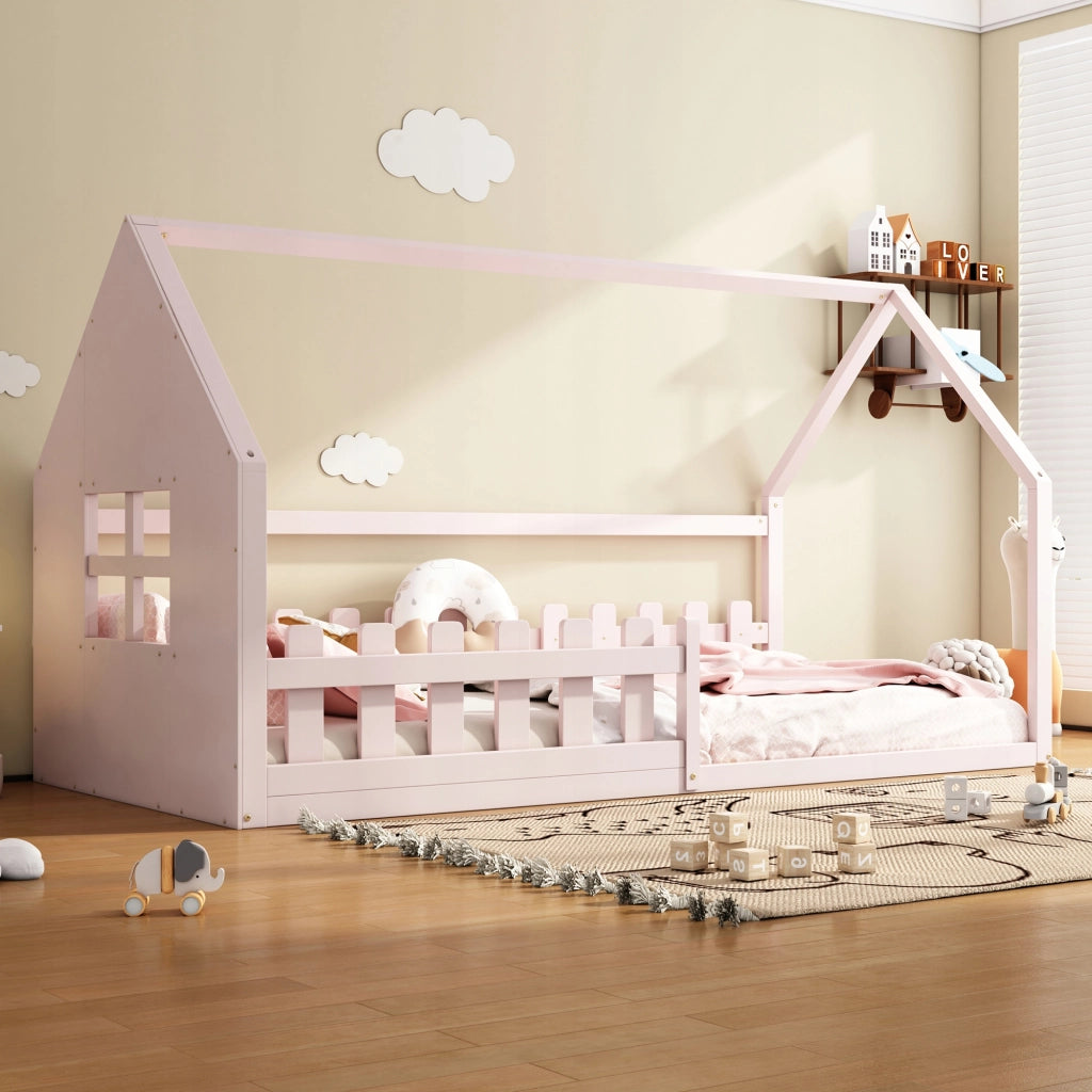 Letto singolo per bambini - Xylo - 90x200 - Rosa