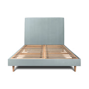 Letto 200x200 cm con testata imbottita - Tessuto velluto