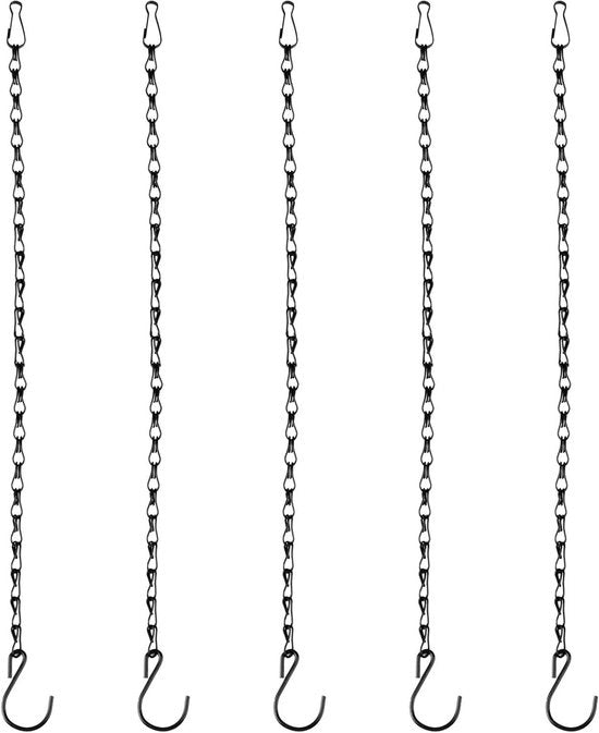 Set di 5 catenelle nere 50 cm per gabbiani e vasi per piante
