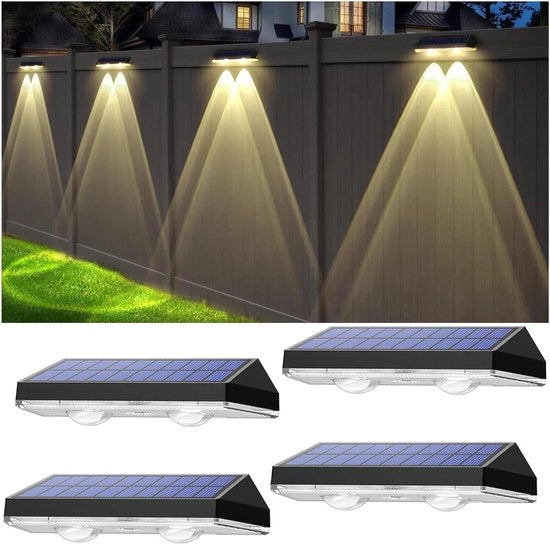 Luce esterna per giardino acqua resistente lampada solare per parete per patio scale per scale esterne - Bianco caldo