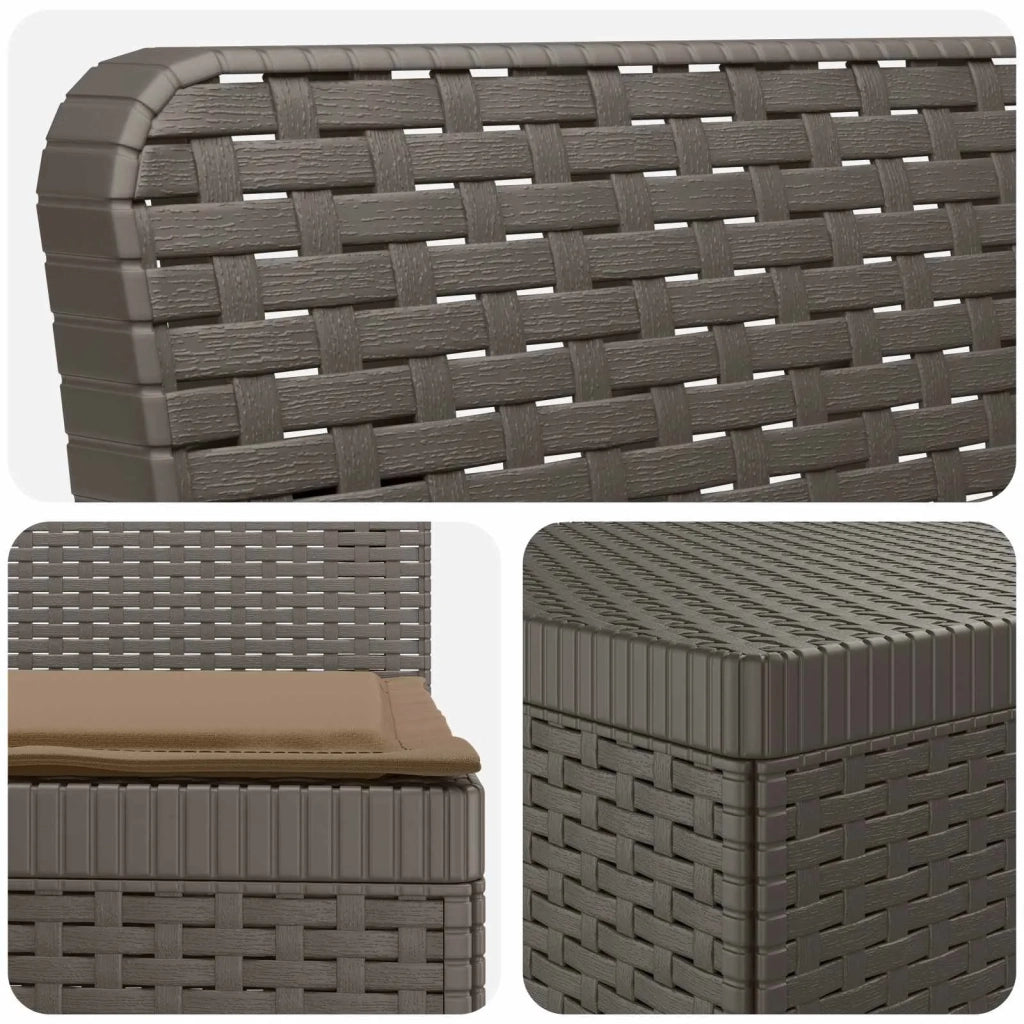 Divano da giardino 4 posti con cuscini aspetto rattan PP 3443940