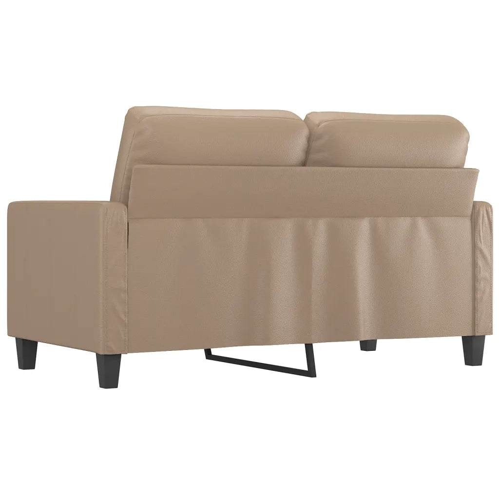 Divano a 2 Posti-Sofa 2 Posti Cappuccino 140 cm in Similpelle 107026