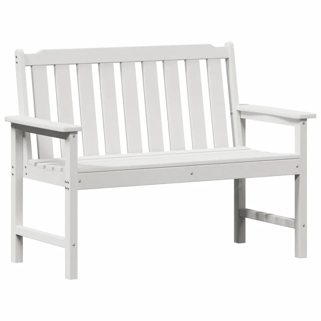 Panchina da giardino Bianco 120 x 59 x 88 cm HDPE 42006601