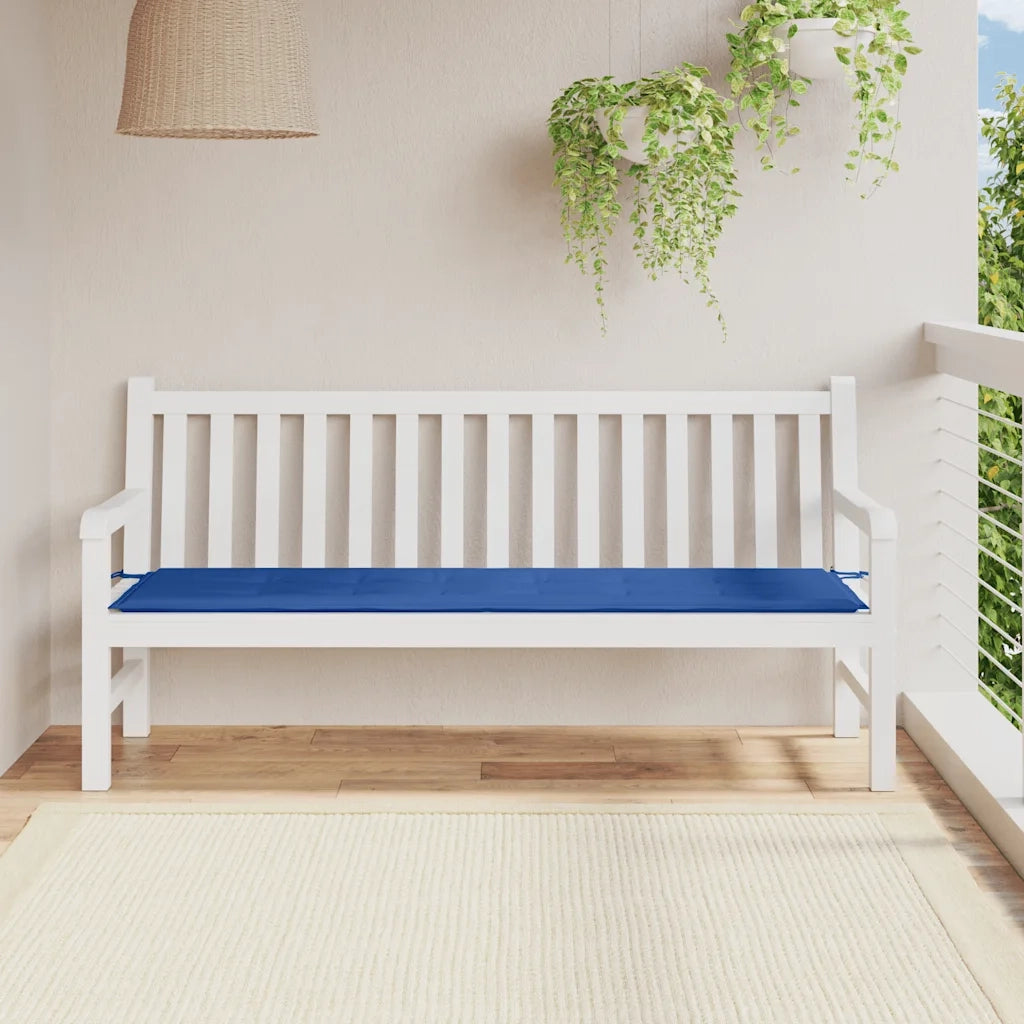 Cuscino per Panca | Cuscini per sedie Blu Reale 180x50x3 cm in Tessuto Oxford