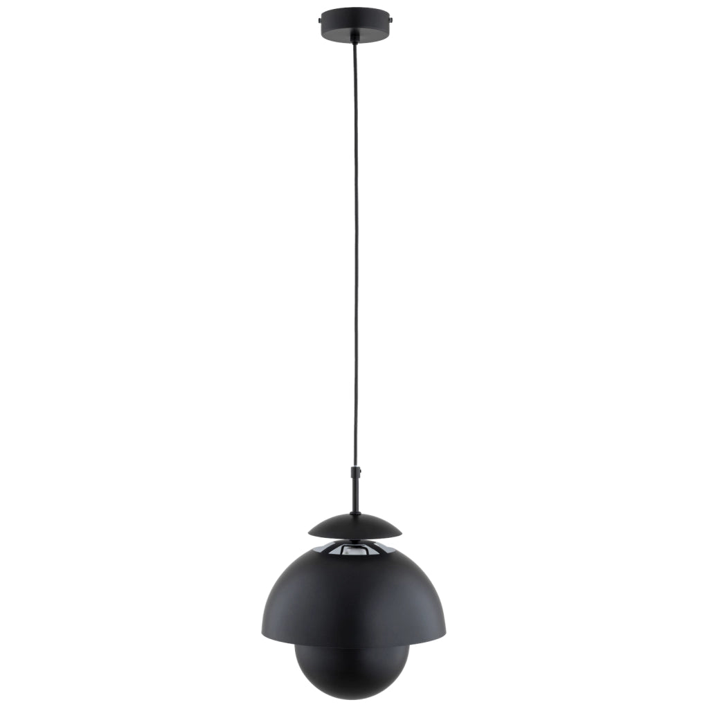 Lampada a sospensione moderna nera aperta E27 15W RUNO Alfa