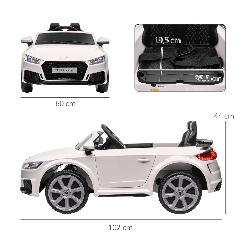 Auto elettrica per bambini Audi TT RS 12V ¨C Minimal ¨C Bianco