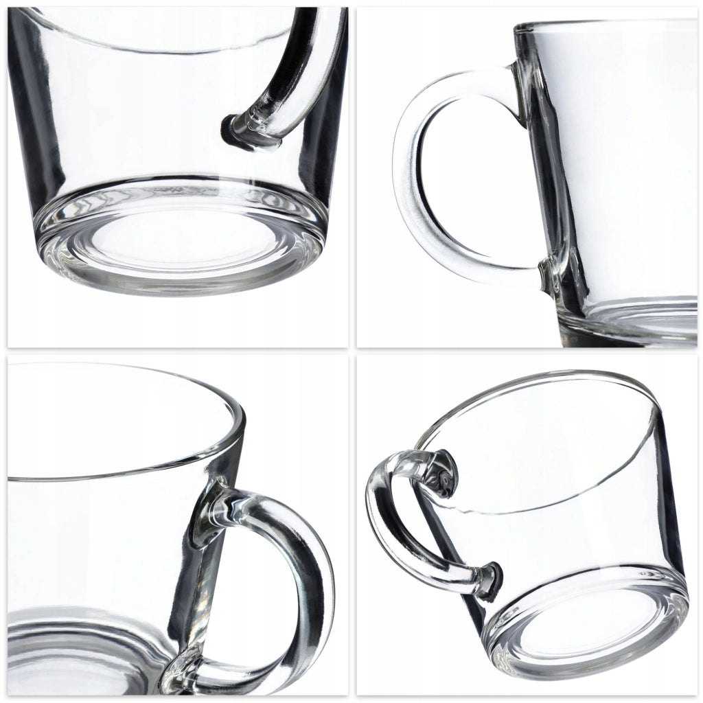 Set di 6 bicchieri KADAX da 380 ml con manico per tè, caffè e altre bevande.