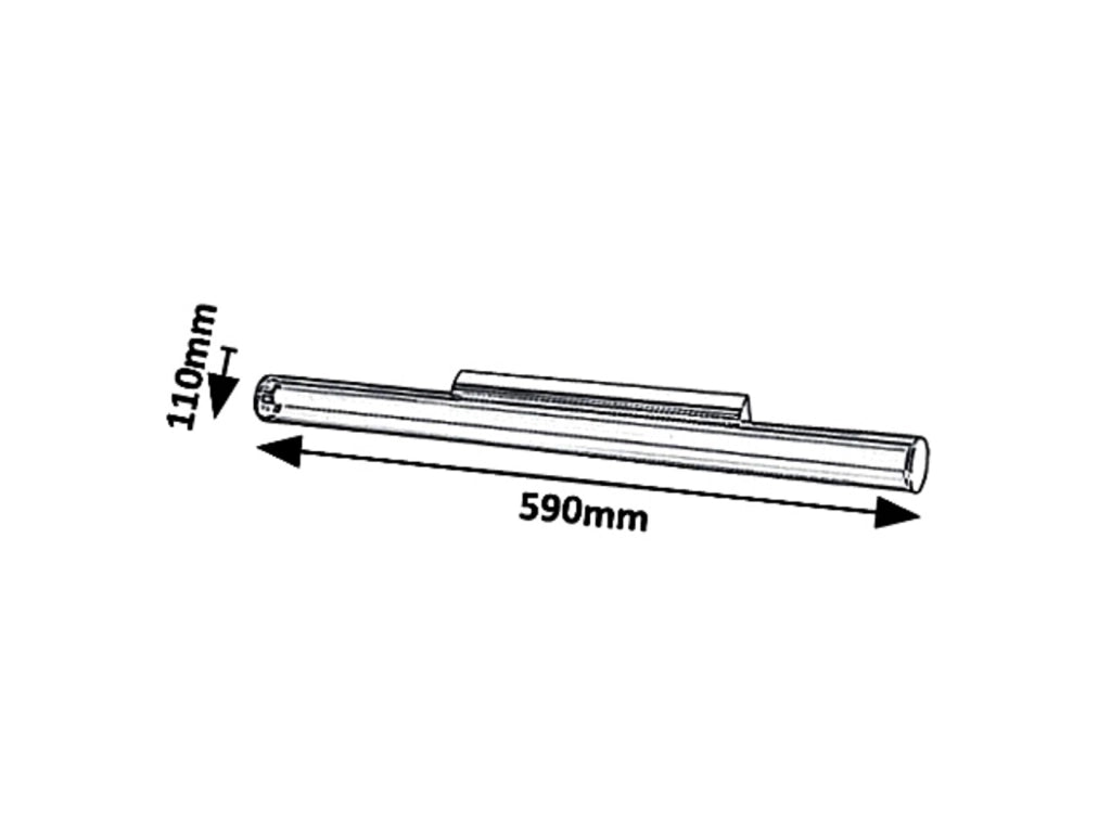 Applique specchio LED 12W cromo 59cm Paula 6749 Rabalux