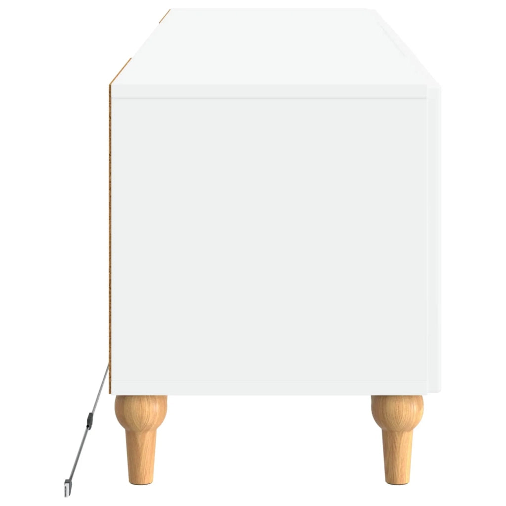 Mobile TV LED Bianco Lucido Legno ingegnerizzato 896249