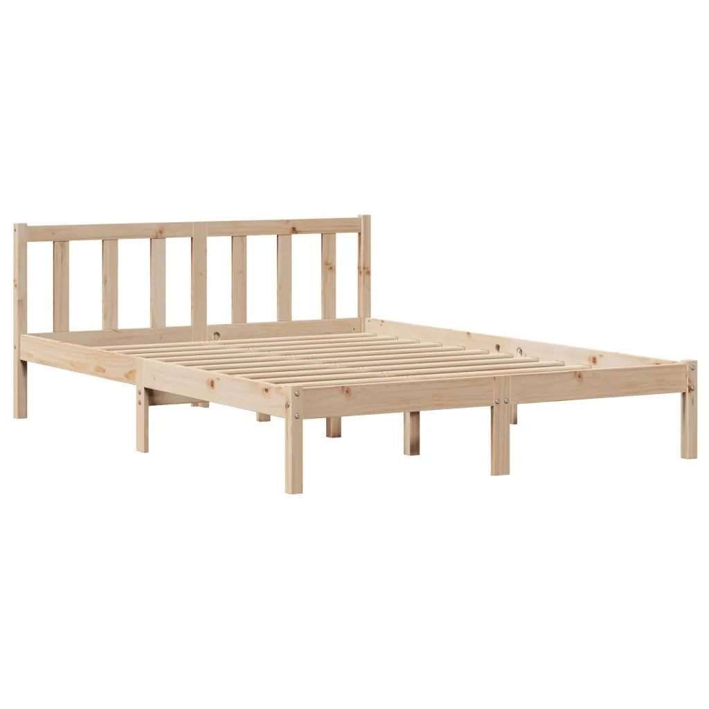 Letto senza Materasso-Struttura Letto 160x200 cm in Legno Massello di Pino 906177