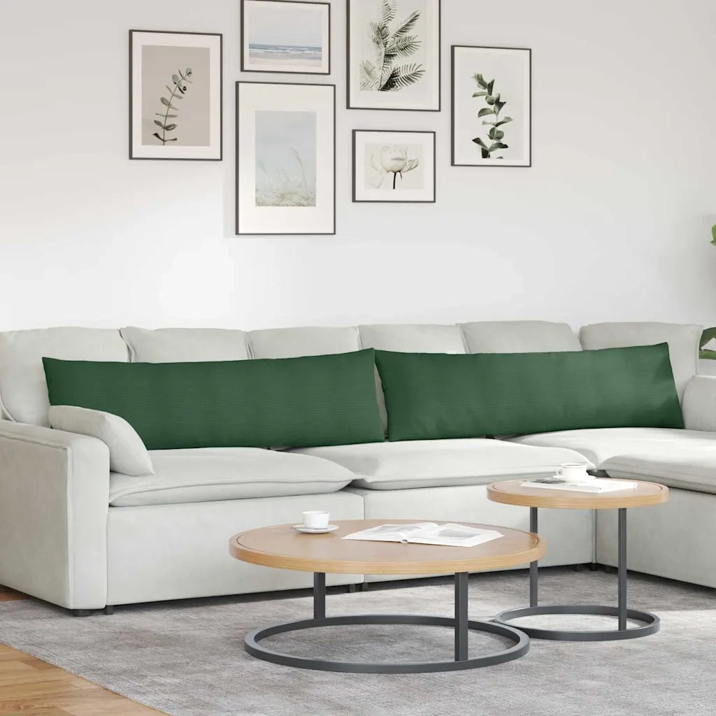 Cuscini da Divano 2 pcs Verde Scuro 145 x 40 cm 42013865