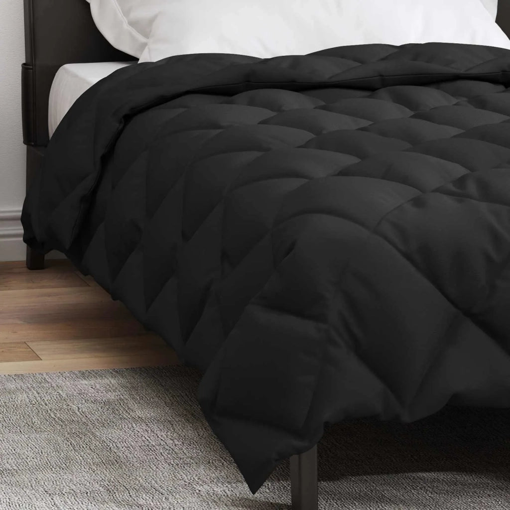 Piumone | Duvet Invernale Nero 135 x 200 cm Microfibra