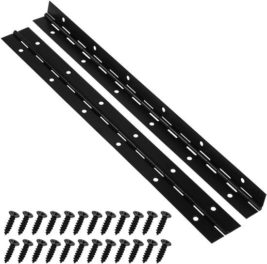 Pianchiave per mobili 30,5 cm - Nero - Acciaio inossidabile - 2 pezzi - Chiusura per mobili - Resistente a carichi pesanti - Facile da installare