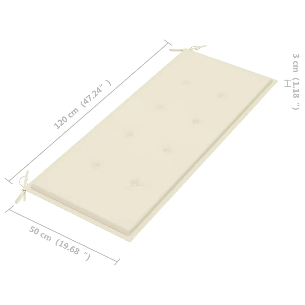 Panchina da Giardino | Panca da Giardino con Cuscino 120 cm in Bamb¨´