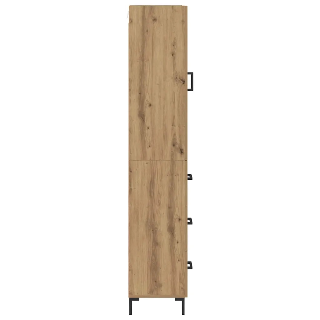 Credenza con Cassetto-Buffet-Armadio da cucina Rovere artigianale 69,5 x 34 x 180 cm 650999