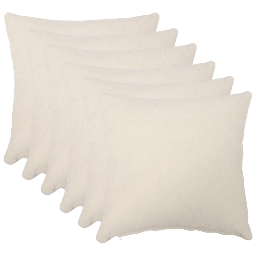 Federa 6 pcs HEERLEN Crema 60 x 60 cm Bouclé 912636