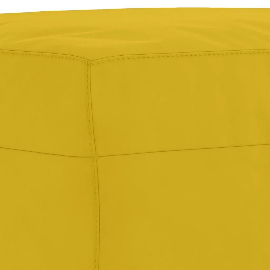 Set di Divani 3 pz con Cuscini Giallo in Velluto 3202050
