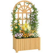 Fioriera in Legno con Griglia e Drenaggio per Piante ¨C Minimal ¨C 60x30x120 cm