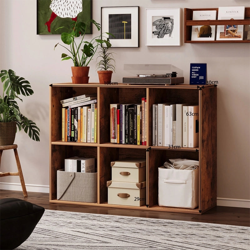 SCAFFALE APERTO COMÒ KOSTKA 3x2 CAPIENTE LOFT PER LIBRI DA UFFICIO RUSTICO