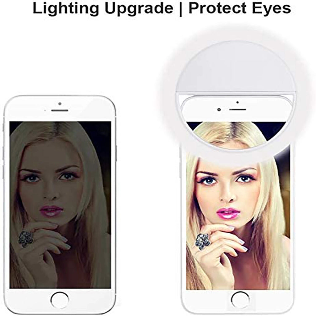 ANELLO LUCE CLIP SELFIE TIKTOK YOUTUBE LED FOTOGRAFIE FLASH SMARTPHONE FRONTALE