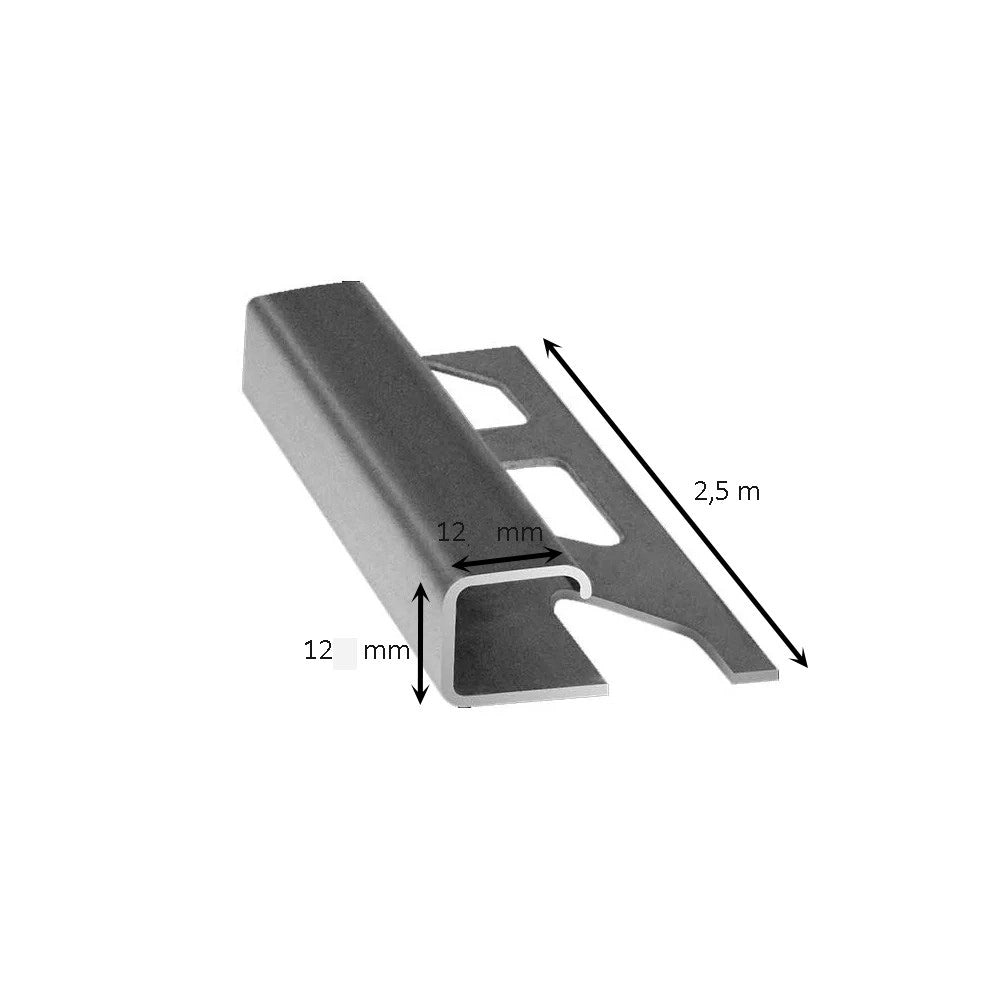 Profilo jolly quadro in acciaio 2,5 metri : Modello - 8MM SATINATO