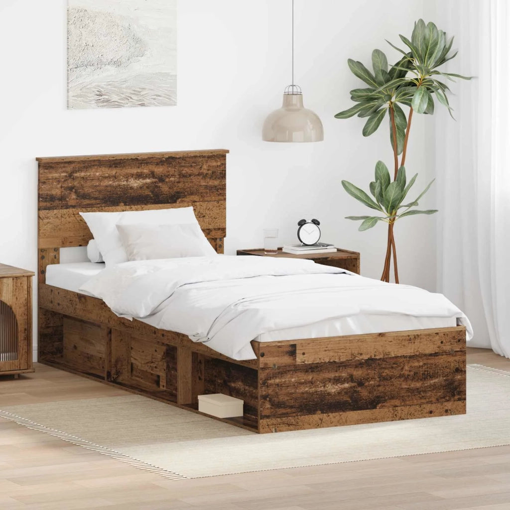 Struttura del letto-Giroletto Legno vecchio 75 x 190 cm Legno multistrato 342461