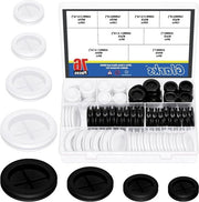 Set di Gromma in Gomma - 16mm, 20mm, 25mm, 30mm - Nero e Bianco
