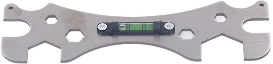 Chiave multifunzionale per installazione/demontaggio - Acciaio inossidabile - Progettata ergonomicamente - Misuratore autoaggiustabile - Aperture per viti da 8 a 29 mm