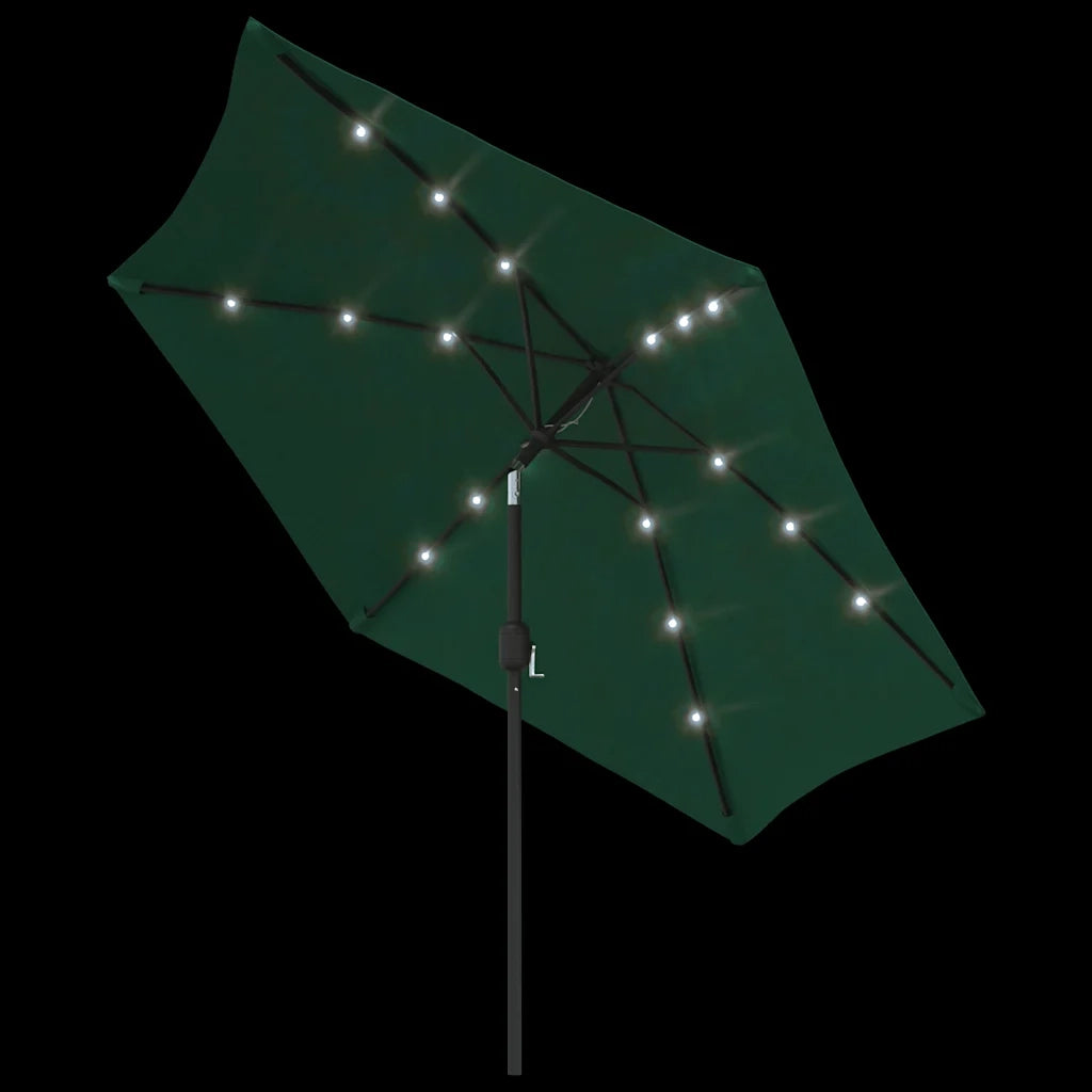 Ombrello | Parasolne a Sbalzo da Giardino con LED 3 m Verde