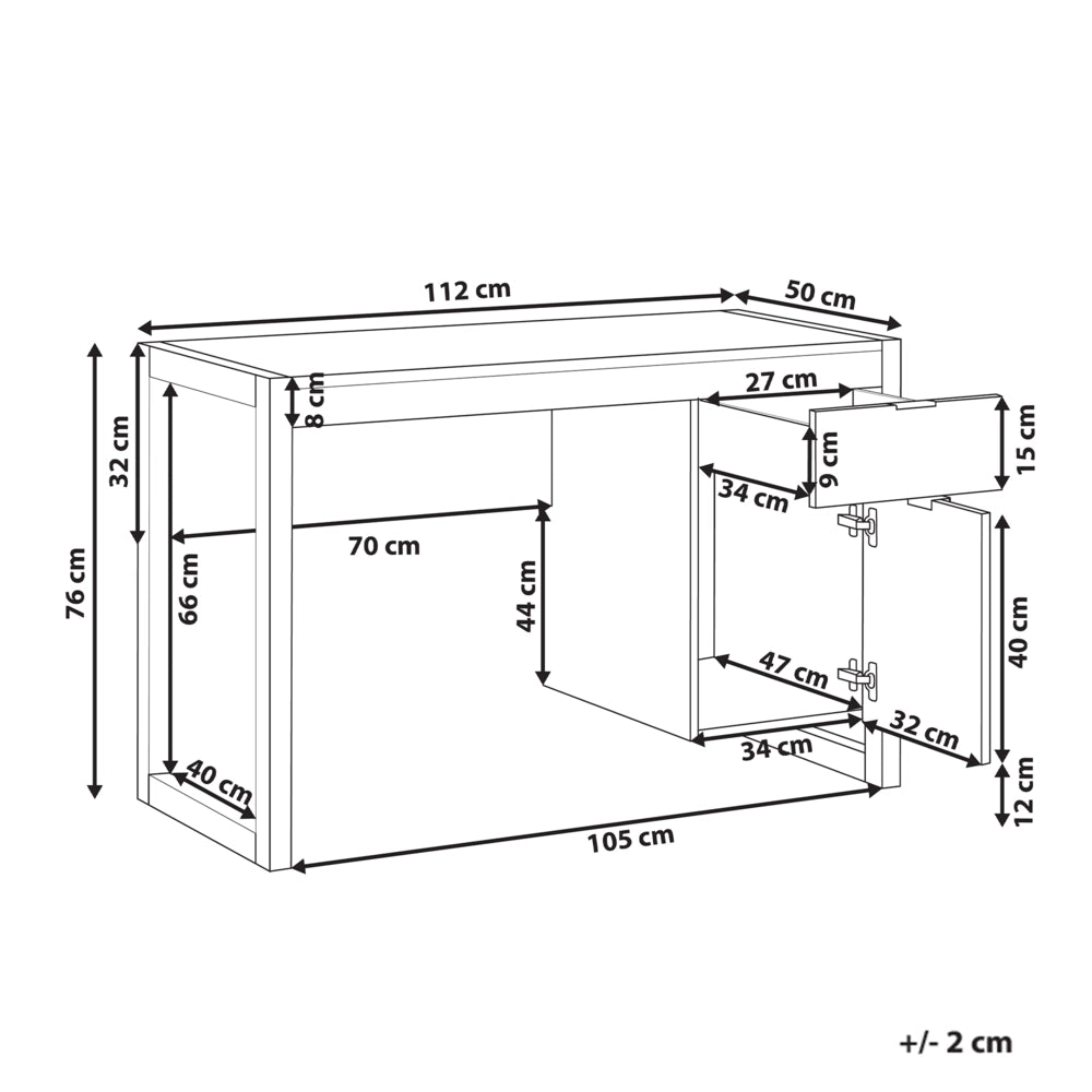 Lampada da scrivania Home Beige chiaro Legno 110 x 50 cm Cassetto contenitore Legno chiaro Design minimalista
