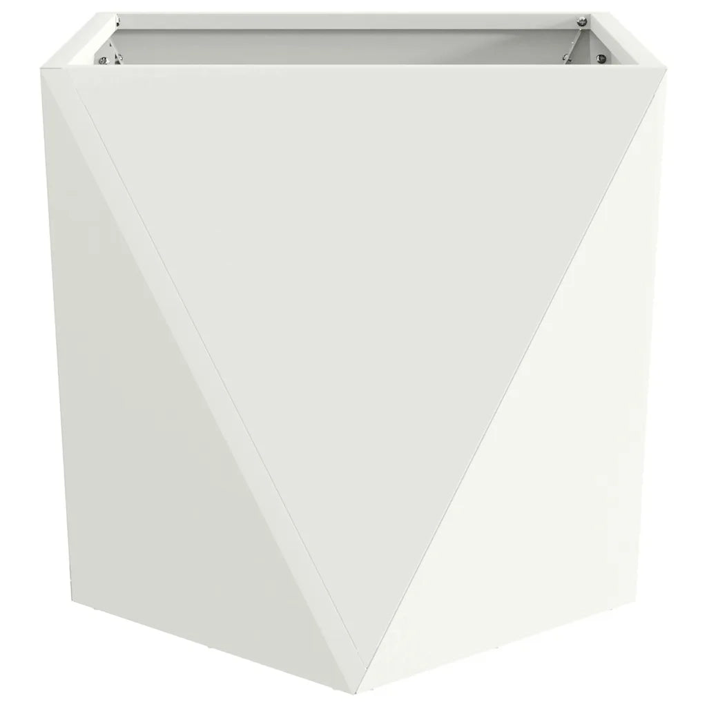 Fioriera | Cassetta per fiori | Vaso Bianco 50 x 50 x 50 cm Acciaio