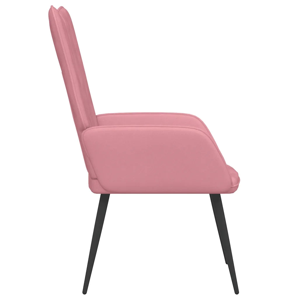 Sedia Relax Rosa in Velluto 327681