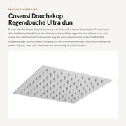 Douchekop Ultra Dun 8 Pollici - Alta Pressione - Anticalcare - Acciaio Inossidabile - Silicone - Qualità Dell'Acqua Salutare - Douchekop Per La Pioggia