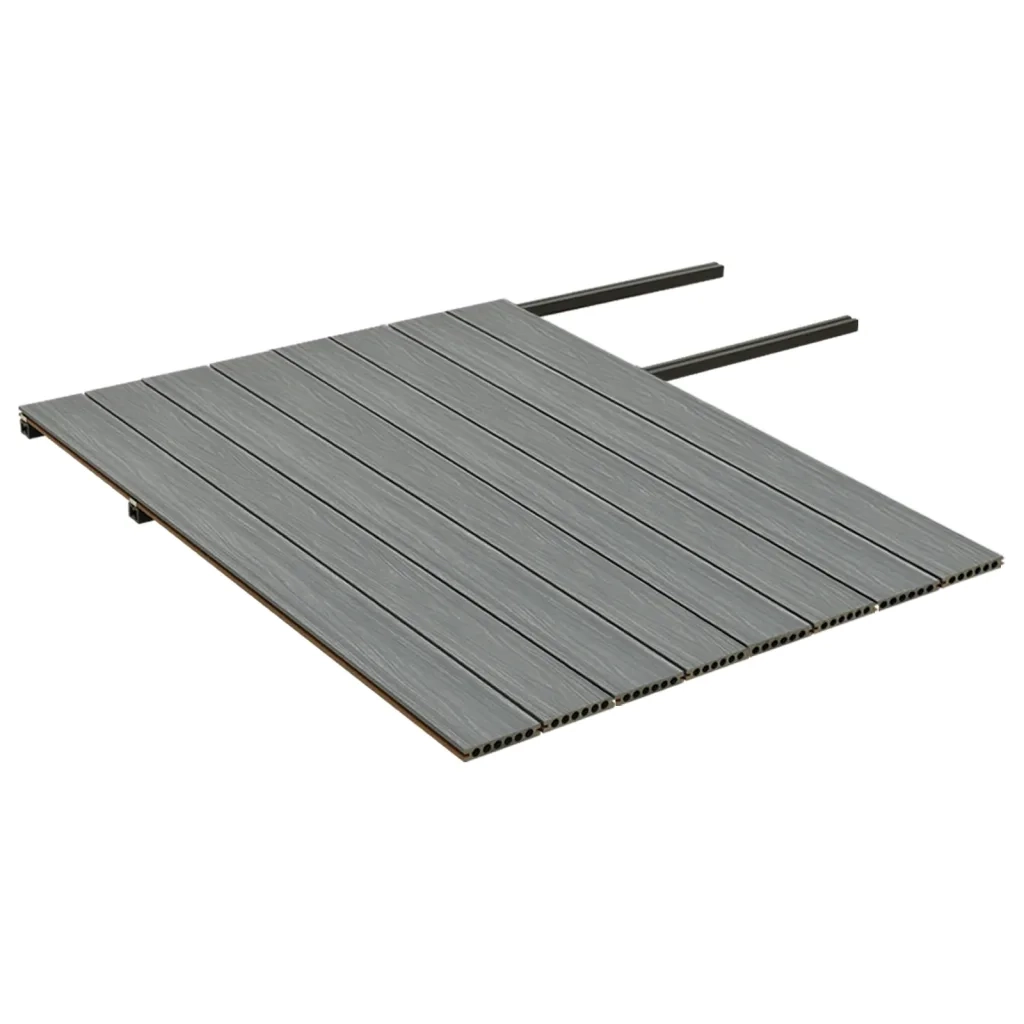 Listoni Decking WPC con Accessori Marroni e Grigi 16 m² 2,2 m 3070464