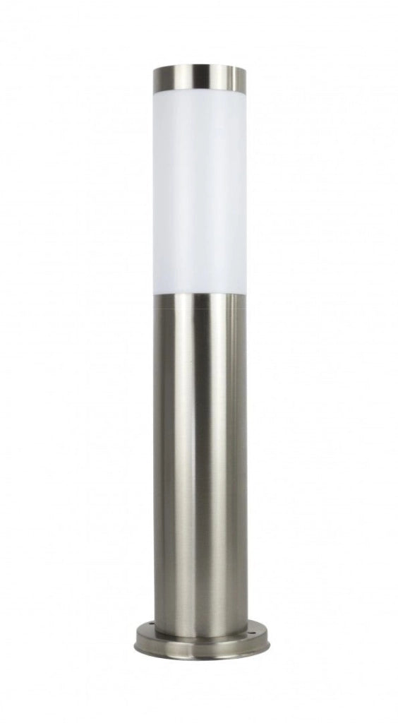 Paletto luce esterno inox 45cm E27 argento IP44 SU-MA