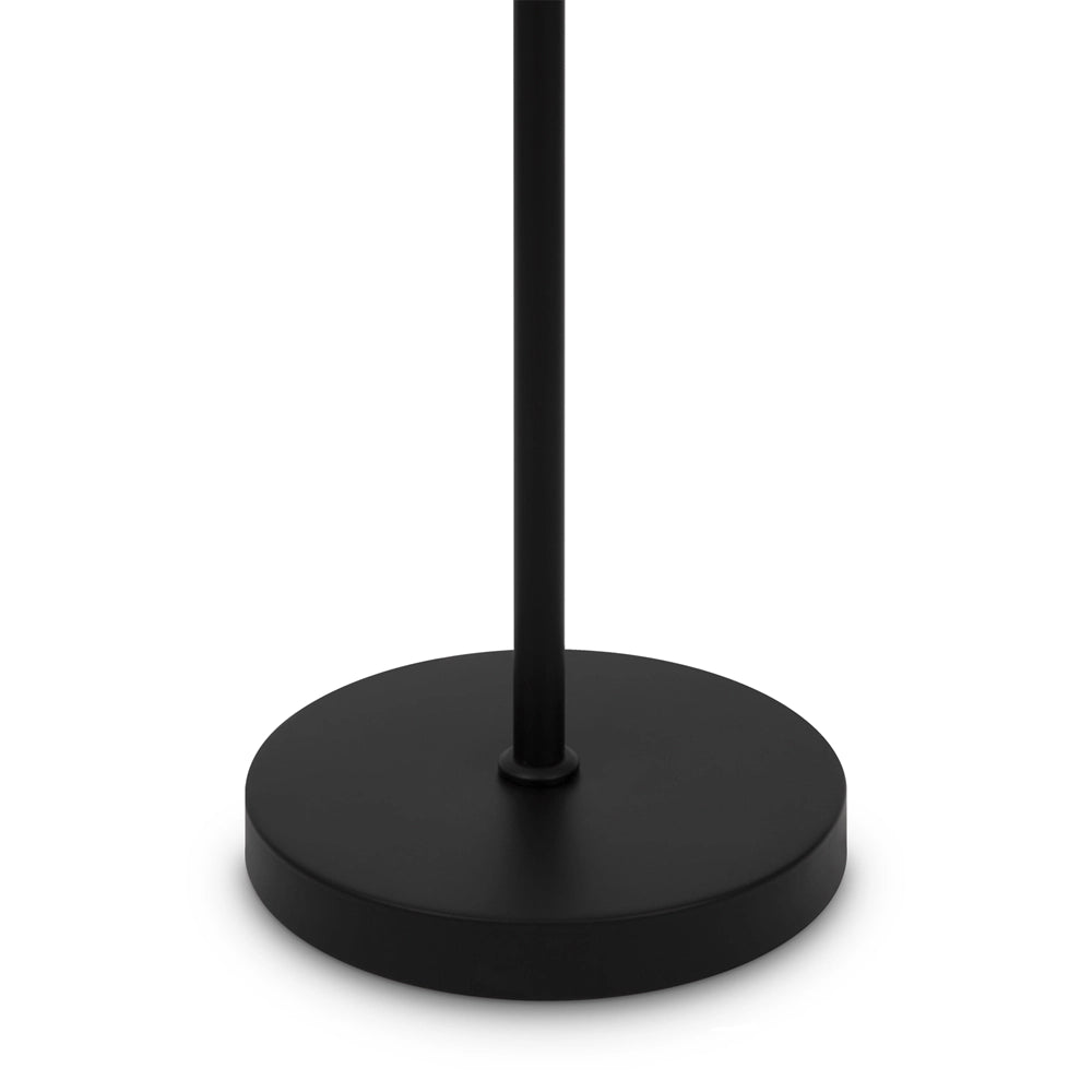 Lampada da terra Maytoni Ring nera globo bianco E27